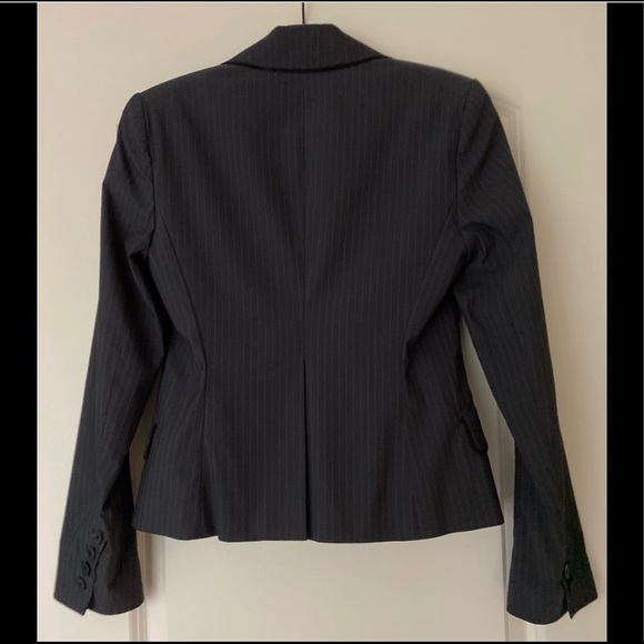 Theory Shrunken Pinstripe Jacket - Picture 2 of 9